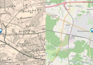 Podr&oacute;ż w czasie na mapie