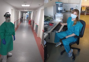 Zamienili mundury na fartuchy medyczne