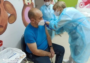 Szczepienia przeciw COVID-19 w mińskim szpitalu