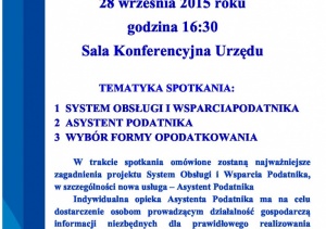 Spotkanie informacyjno - szkoleniowe w Urzędzie Skarbowym