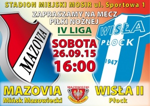 Mecz piłki nożnej Mazovia Mińsk Mazowiecki - Wisła II Płock 