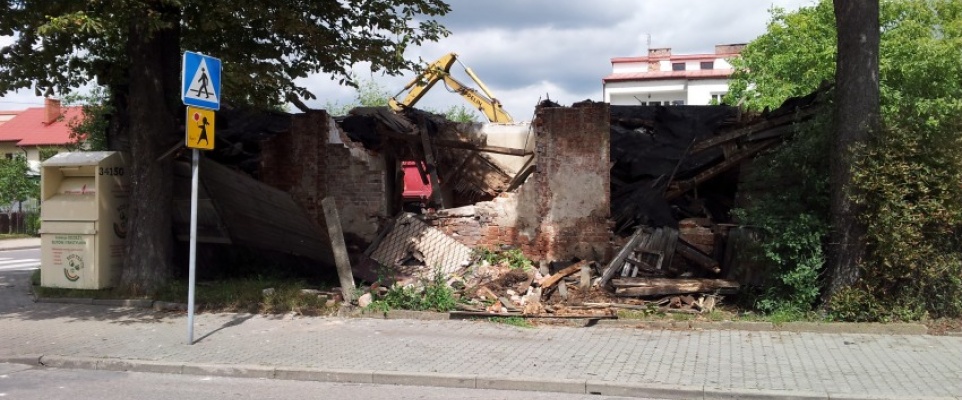 Rozebrano zniszczony dom przy ul. Małopolskiej