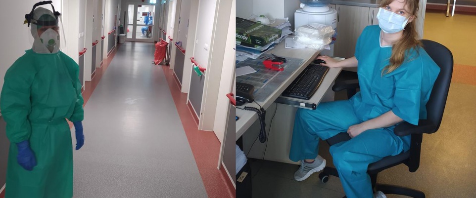 Zamienili mundury na fartuchy medyczne