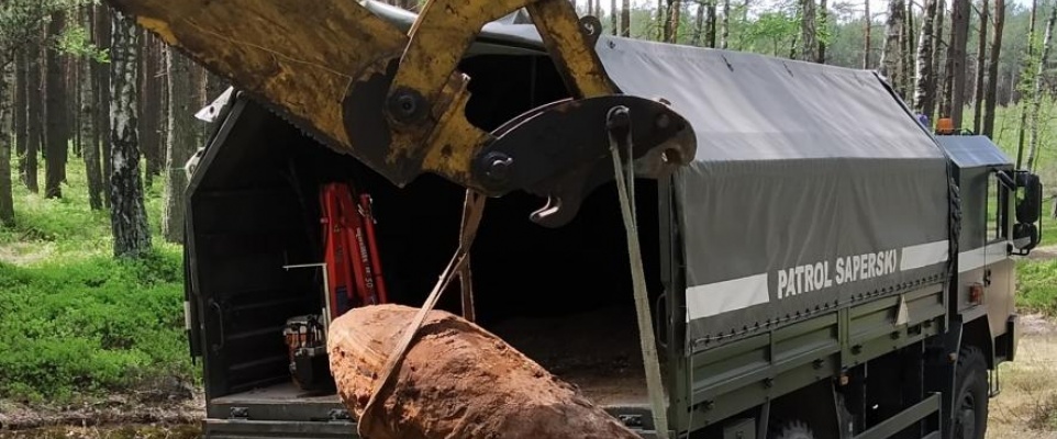 Kilka dni wywożono niewybuchy z lasu pod Mińskiem Mazowieckim