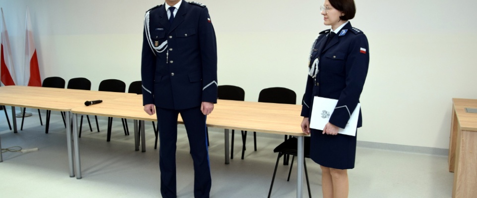 Uroczyste wprowadzenie nowego zastępcy Komendanta Powiatowego Policji w Mińsku Mazowieckim
