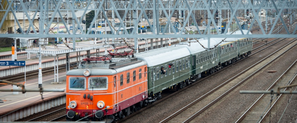 Wycieczkowy retro-pociąg w Mińsku