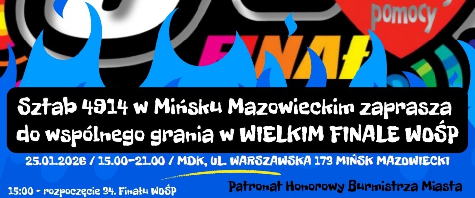 Mińsk Mazowiecki zagra z WOŚP